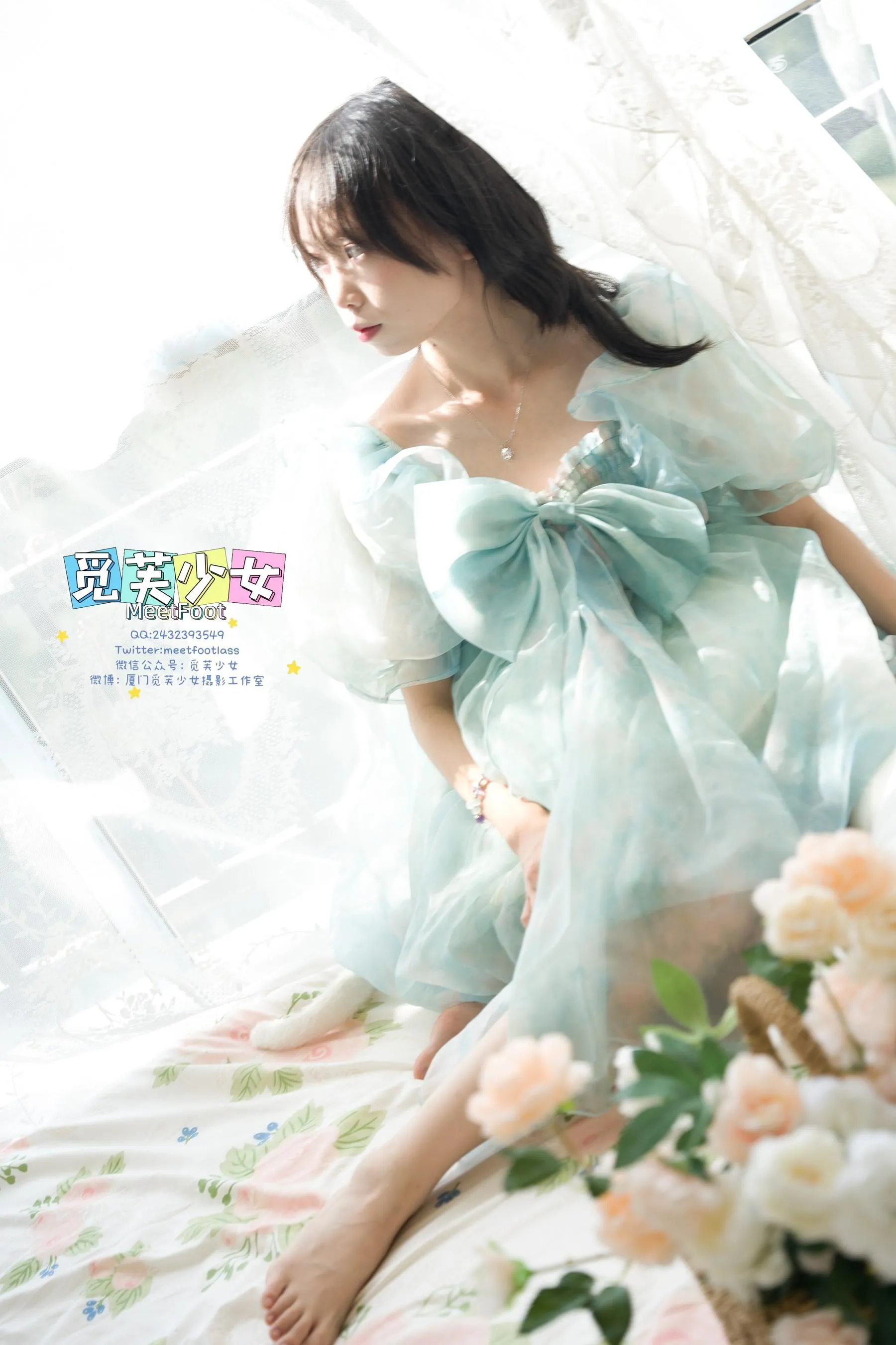 觅芙少女 NO.033 小婉-一袭蓝色纱裙构筑今晚浪漫的梦境-PIC [249P]插图5